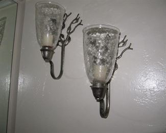 Glass twig style sconces