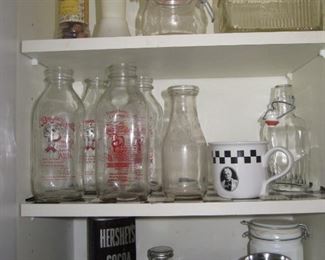Vintage milk bottles