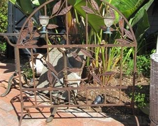 Candle stand for the garden or patio room. Birds and leaves