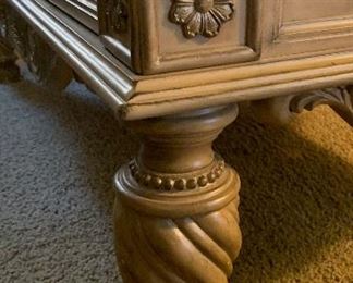 Ashley Furniture Traditional Wood Marble Coffee Table	21x32x54in	HxWxD