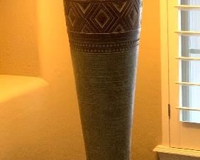 Native American Influenced Ceramic Floor Lamp American Lamp Co 64in H x 22in diameter