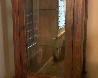 #1 Jhelum Wood & Glass Display Cabinet 63x25x14in HxWxD