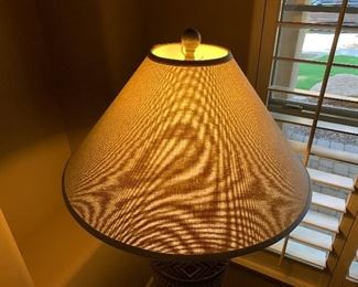 Native American Influenced Ceramic Floor Lamp American Lamp Co	64in H x 22in diameter	
