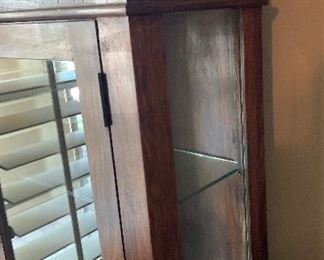 #2 Jhelum Wood & Glass Display Cabinet 63x25x14in HxWxD