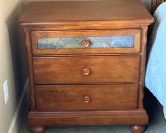 1pc Ashley Furnitue Rustic Slate Front Nightstand Single 28x28x18in HxWxD