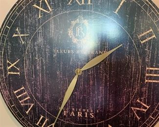 Bleurs Bertrand Wall Clock Battery Operated 24in diameter