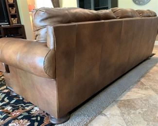 Ashley Furniture Rustic Leather Nailhead Sofa/Couch	34x99x32	HxWxD