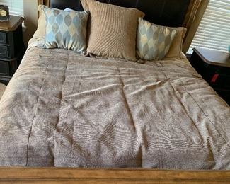 Brown and Beige King Size Bedding	