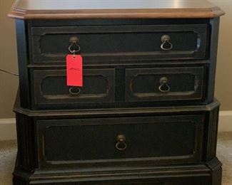 PAIR Nighstands 4 Drawers with Rustic Finish	30x32x19	HxWxD