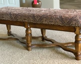 Upholstered Bench with Rustic Finish	19x54x18	HxWxD