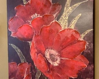 Lg Flower Decor Painting	39.5x39.5x1.5in	HxWxD