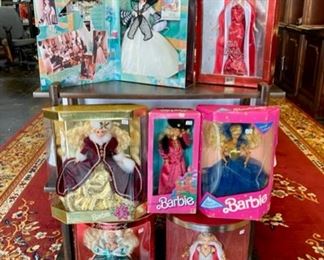 Collection of Vintage Barbies, c.1988-2001, including the "Gone With The Wind, Scarlett O'Hara" Barbie, all in original boxes
