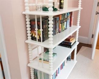 White Bookshelf With Turned Supports $125
36 x 12 x 50