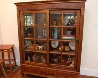 Ethan Allen Bookcase with Beveled Glass Sliding Doors  $895
52.5 x 17.5 x 65.5  Excellent condition