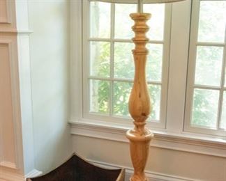 Wood Turned Floor Lamp  $85
62" tall