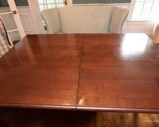 Dining Table with two leaves  $300
61.5 x 41.5 x 30.75, unmarked, extends. Cabriole legs. Some dings and scratches on top surface.