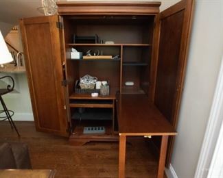 Armoire w/ Fold Out Desk  $350
46 x 26.5 x 74.5  Are you working from home for the forseeable future? Want to be able to put it away and not think about work? Check out this piece! It can be refreshed with some furniture oil, or have it custom painted (I can recommend great people) to make it your own. 