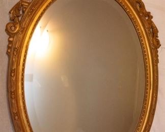 Ethan Allen Large Gold Gilt Oval Mirror  $95
45 x 30