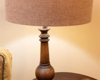 Pair Wood Turned Lamps  $64
24" tall