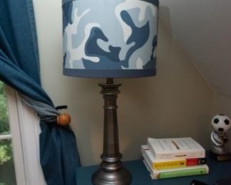 Blue Camo Lamp $32