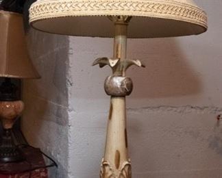 Laurel leaf lamp  $24   has some damage to finish you'll want to repaint or tougch up.