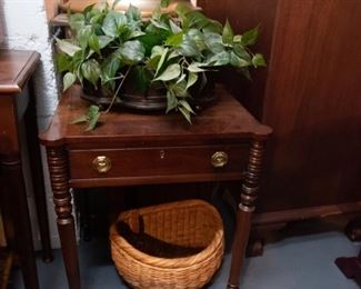 Side table $45    basket is SOLD
