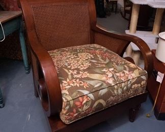Ethan Allan Cane-back chair. Some chips to finish on back side  $65