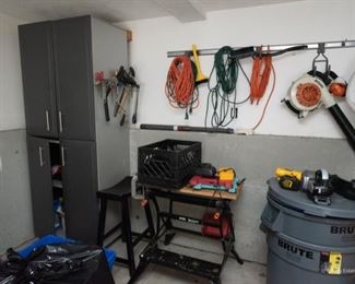 Garage Cabinet On Casters SOLD   Black & Decker Workforce Table  SOLD