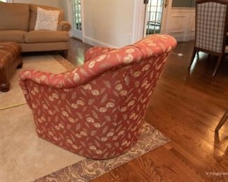 Pair Ethan Allen Swivel Arm Chairs - Cat damage on backs  $100 for the pair
33.5 x 20 x 32 