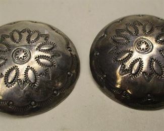Unmarked Navajo sterling silver buttons