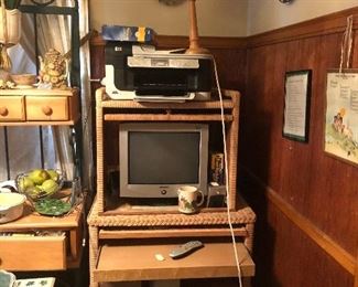 Wicker computer desk $50