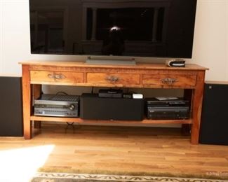 Rustic Southeast Asian-Style Carved Console Table   $185
72 x 18.25 x 31.25   Good condition.