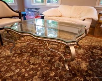 Glass & Brushed Gold Coffee Table $225
50.25 x 36 x 20.25