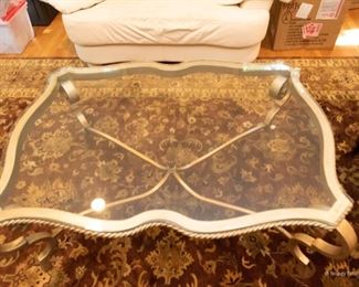 Glass & Brushed Gold Coffee Table $225
50.25 x 36 x 20.25
