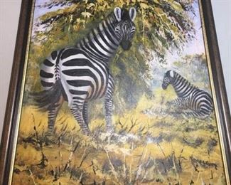 Original African Oil on Canvas Artwork