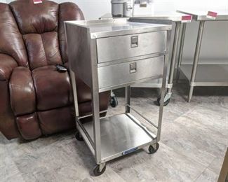 LakeSide Rolling Stainless Steel Prep Table