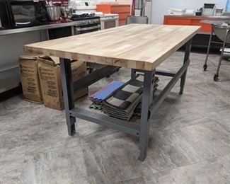 Butcher Block Table With Stand