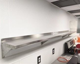 Stainless Steel Shelf, Slight Damaged, Will Be Removed From Wall By Seller