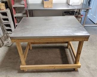 18 Guage Stainless Steel Top Work Bench
