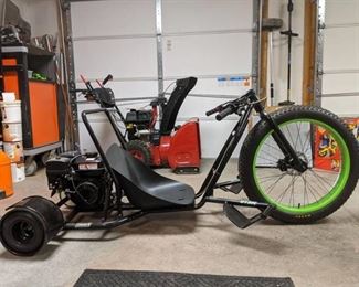 Coleman Gas Powered Drift Trike DT200, Comes With Two Sets Of Wheel Sleeves