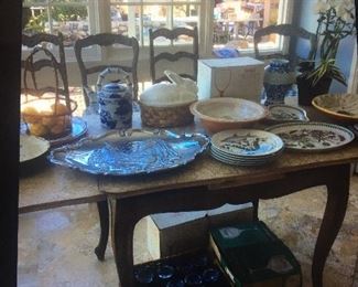 China, platters, steins, coffee mugs, port de meriman and other nice brands 