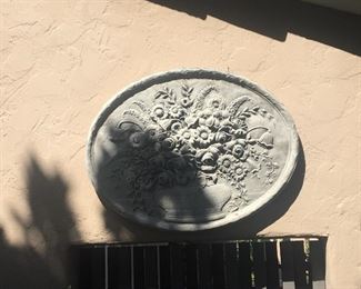 A lot of outdoor beautiful
Art. About 10 pieces similar in type as this oval floral piece. 