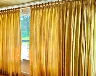 All $395 lined curtains! Two panels, each approx 250" L x 92" H. 