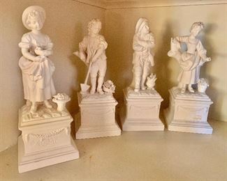 $80 Set of 4 small statues. Each 11" H. 