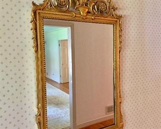 $150 Gilded mirror.  25" W x 44" H. 