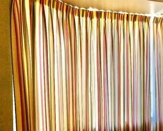 All $395 lined curtains!  Two panels, each approx 230" W x 88" H. 