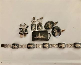 $45 Siam bracelet, earrings , cufflinks LOT $45 