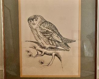 $50 Owl print.  26" W x 31.5" H. 
