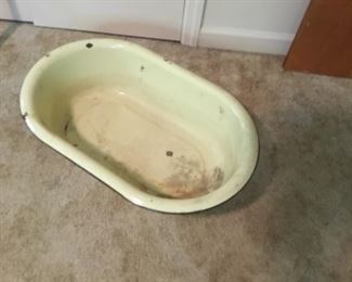 Enamelware baby bathtub (vintage)