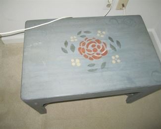 STENCILED  SIDE TABLE